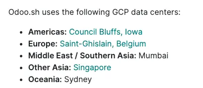GCP data centers