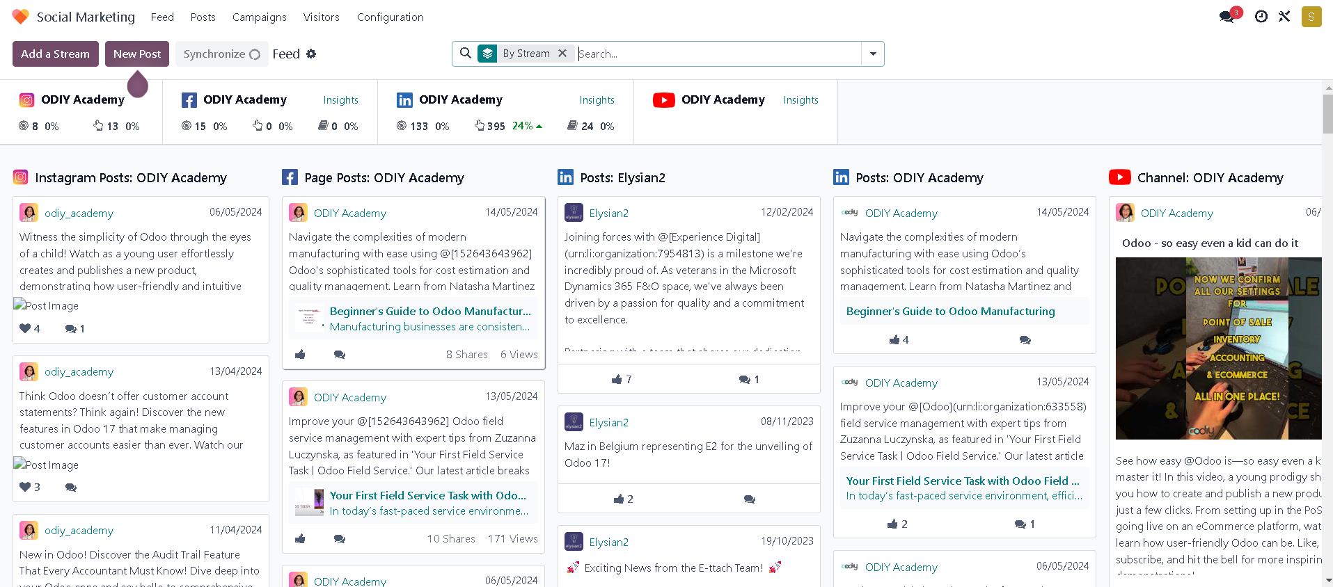 screenshot managing streams