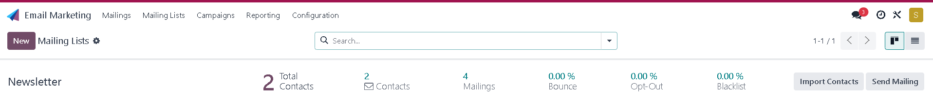 screenshot mailing list